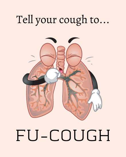 Fu Cough online Funny Get Well Soon Card