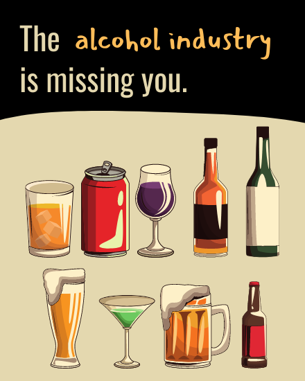 Alcohol Industry online Funny Get Well Soon Card