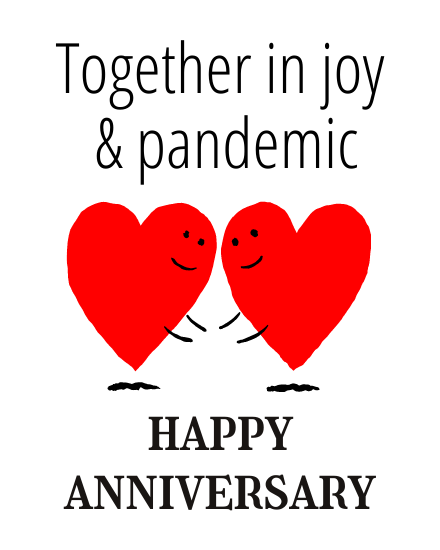 Joy And Pandemic online Funny Anniversary Card