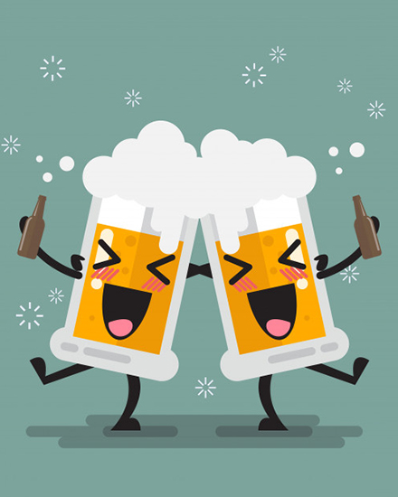 Sparkling Beers online Cheers Card