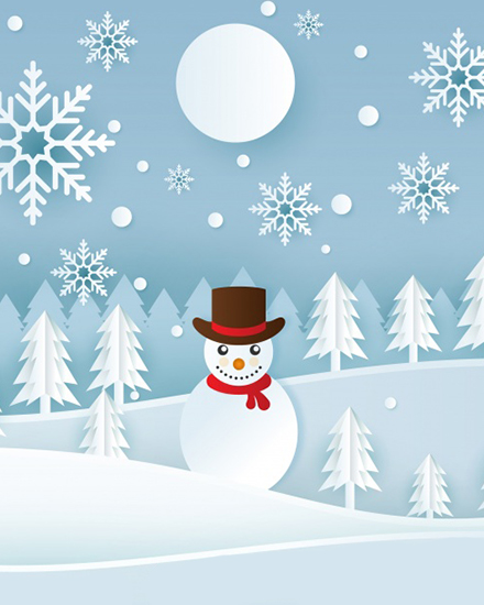 Snow Flake  online Holidays Card