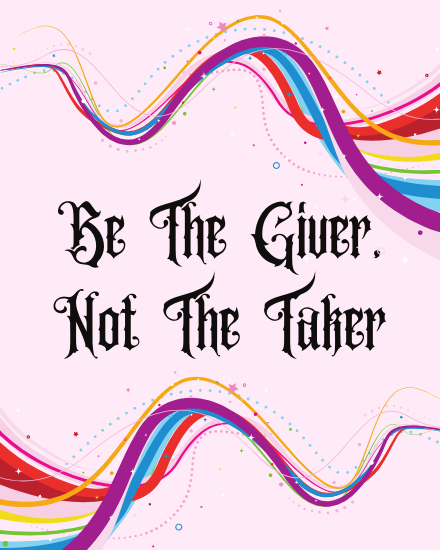 Giver Taker online Motivation & Inspiration Card