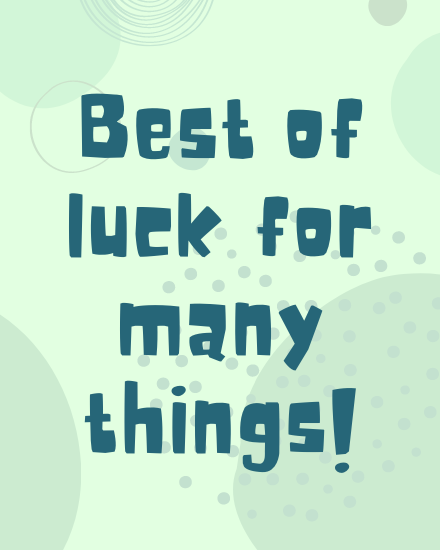 Best Of Luck online Baby Shower Card