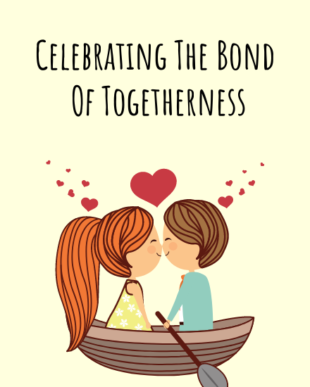 Togetherness  online Anniversary Card
