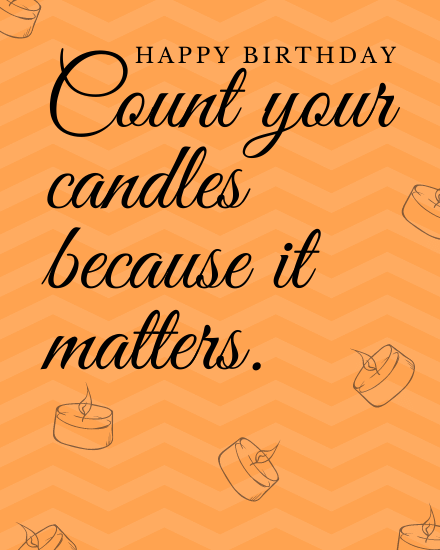 Count Your Candles online Birthday Card