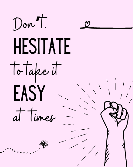 Hesitate online Motivation & Inspiration Card