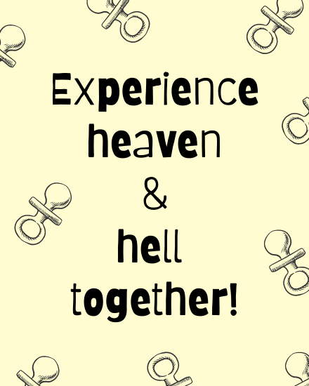 Heaven And Hell online Baby Shower Card