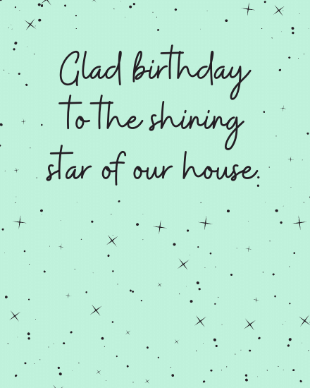 Shining Star online Birthday Card