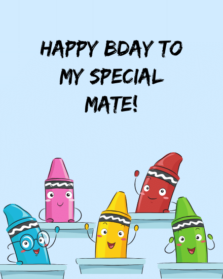 My Special Mate online Birthday Card