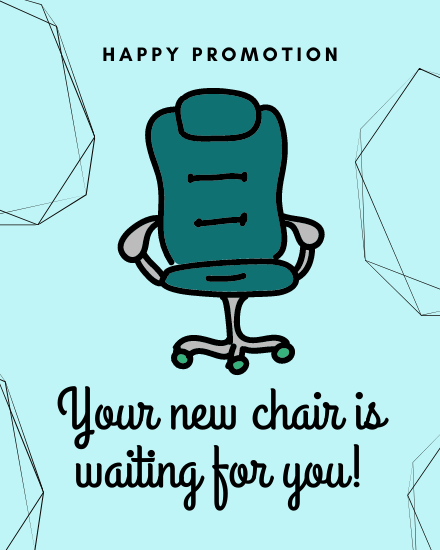 New Chair online Job Promotion Card