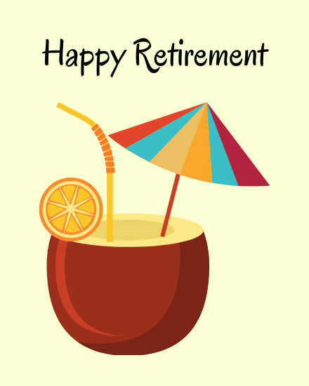 Enjoy Juices online Retirement Card