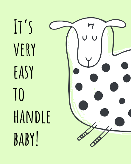 Easy Handle  online Baby Shower Card
