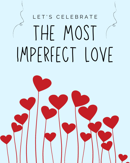 Imperfect Love online Anniversary Card