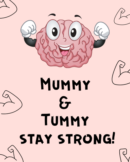 Stay Strong online Baby Shower Card