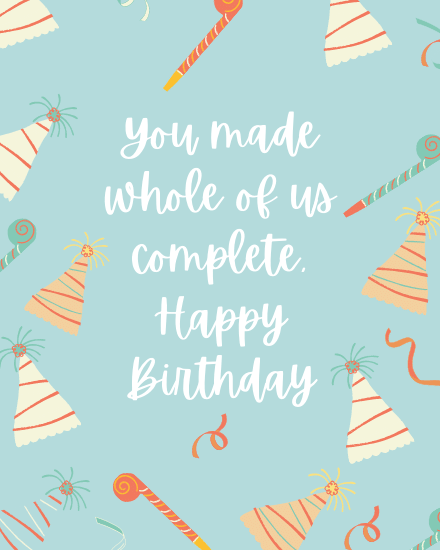 Complete Us online Birthday Card