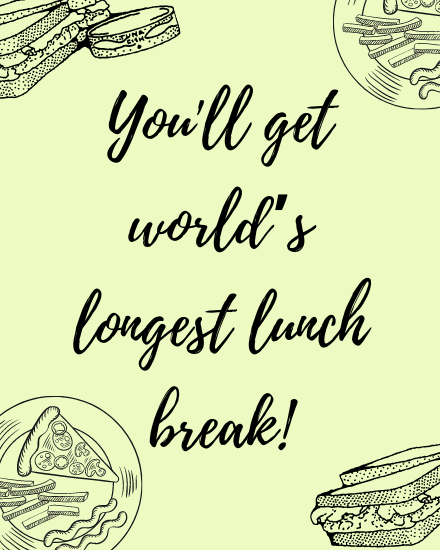 Longest Lunch Break online Retirement Card
