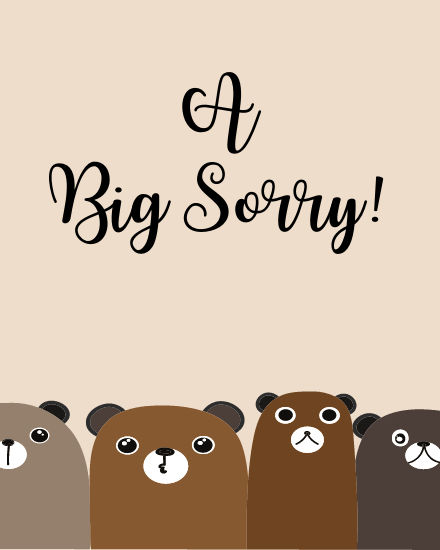 A Big Apology online Sorry Card