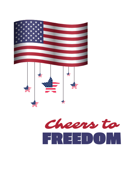 Cheers To Freedom online 4 July Card