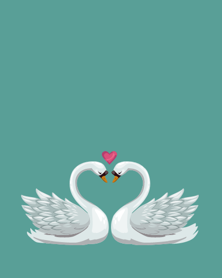 Love Birds online Blank  Card