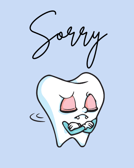 Sad Tooth online Sorry Card