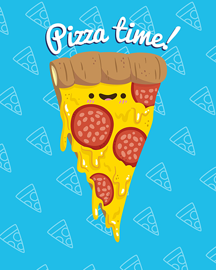 Pizza Time online Group Party Card