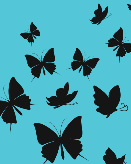 Butterfly online Blank  Card