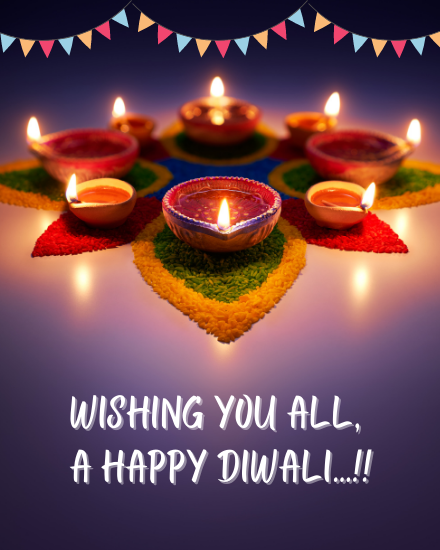 Wishing You All online Diwali Card