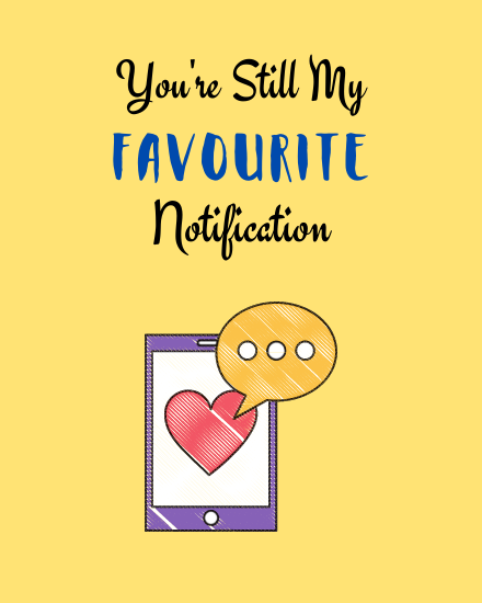 Favourite Notification online Love Card