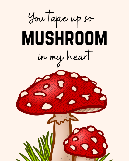 Mushroom online Love Card