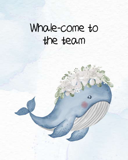 Whale  online Welcome To The Team Card