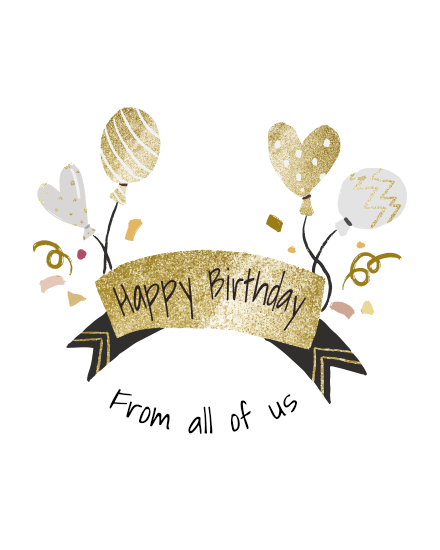 Typography online Birthday Card