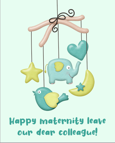 Dear Colleague online Maternity Leaving Card