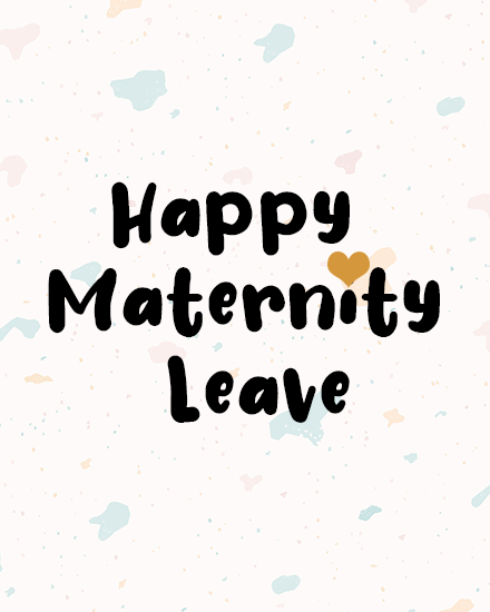 Abstract  online Maternity Leaving Card
