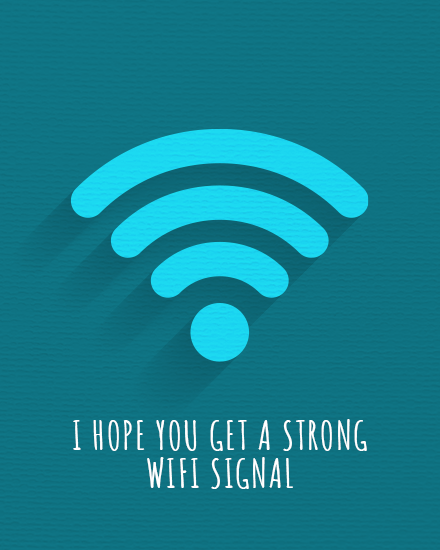 Wifi Signal online New House Card