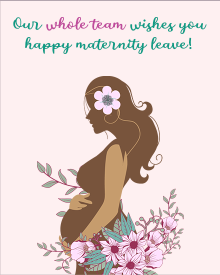 Whole Team online Maternity Leaving Card