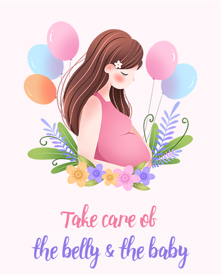 Belly And Baby online Maternity Leaving Card