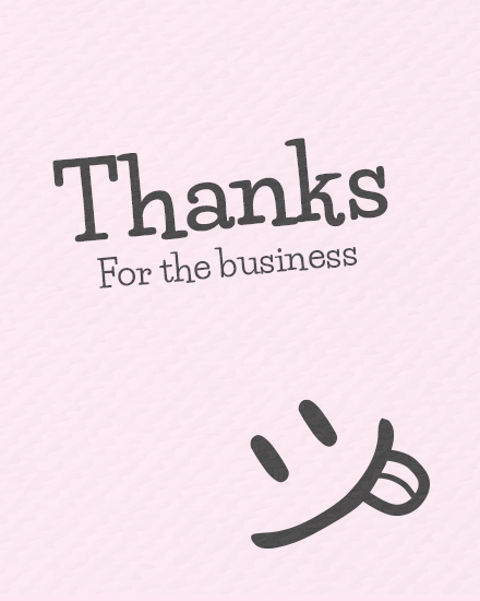Smile online Business Thank You Card