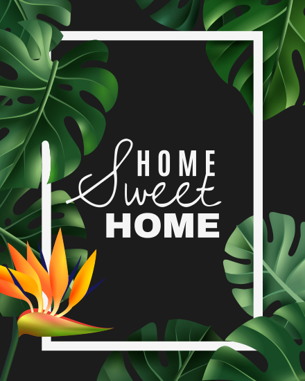 Tropical Leaves online New House Card