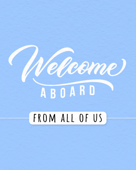 A Board online Welcome To The Team Card