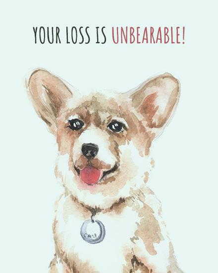 Unbelieveable online Pet Sympathy Card