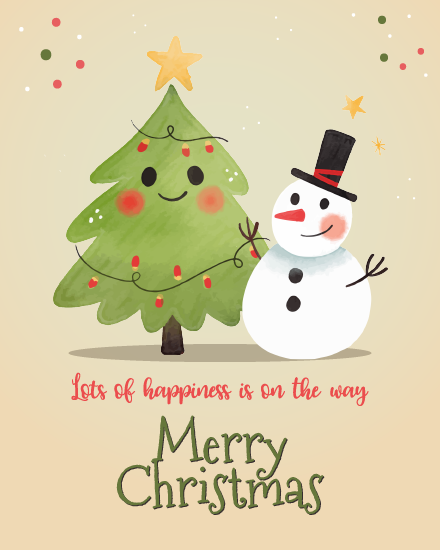 Lots Of Happiness online Christmas Card