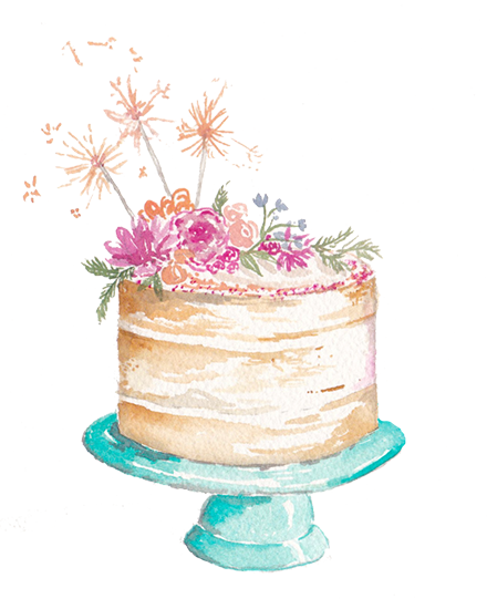  Cake Art online Blank Birthday Card