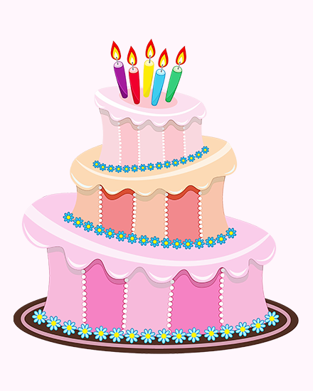 Cakes online Blank Birthday Card