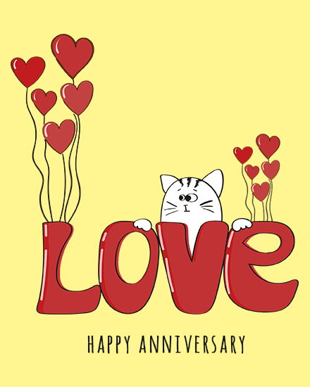 Lovely Moments online Anniversary Card