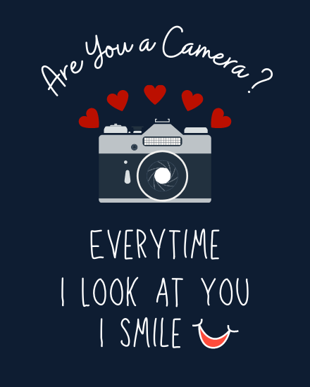Camera online Valentine Card