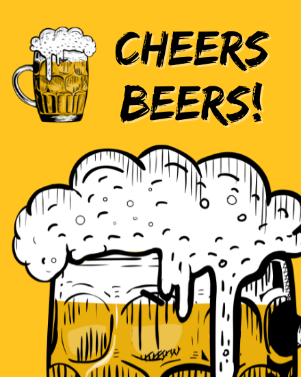 Cheers Beers online Group Party Card