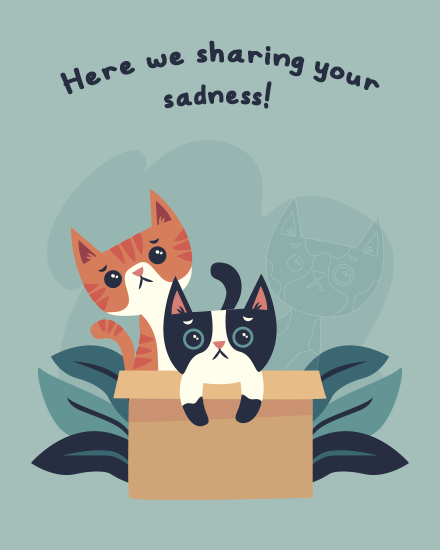 Sharing Sadness online Pet Sympathy Card