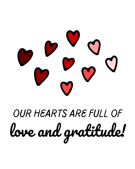 Love And Gratitude online Wedding Thank You Card