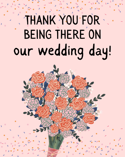 Our Day online Wedding Thank You Card