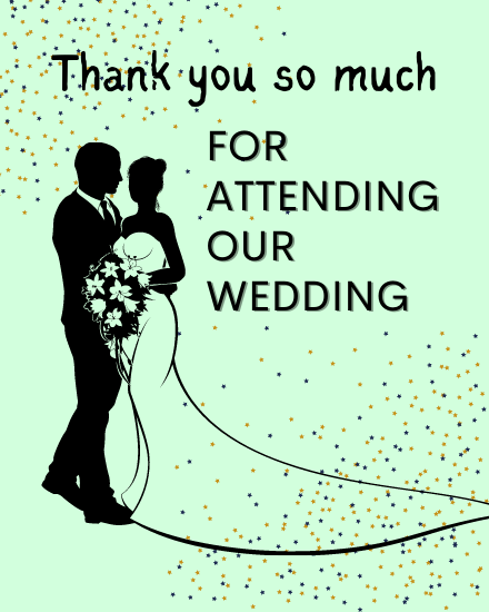 Our Excitement online Wedding Thank You Card